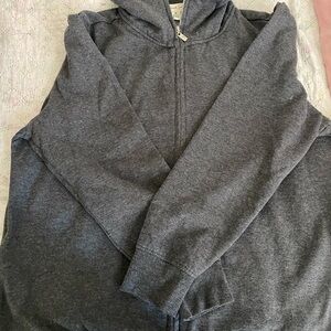 French Laundry Men's Heather Dark Gray Full-Zip Hoodie